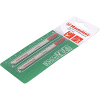 Пилка Flex JG WD (2 шт; 74 мм; шаг 2.5 мм; HCS) для лобзика T101BR HAMMER 30571 204-103