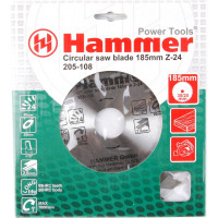 Диск пильный по дереву FlexCSB WD (185х30/20/16 мм; Z-24) HAMMER 30658 205-108