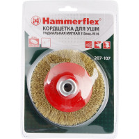 Кордщетка радиальная Flex 207-107 (115 мм; M14; гофрированная латунированная проволока) для УШМ HAMMER 32439