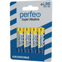 Алкалиновые батарейки Perfeo LR6, 4 шт., на блистере 30005158