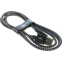 Кабель PERFEO USB2.0 A вилка - Micro USB вилка, черный-белый, 1 м.U4801 30010754
