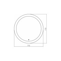 Зеркало mixline Перла-2 D770 сенсорный выключатель, светодиодная подсветка 542563