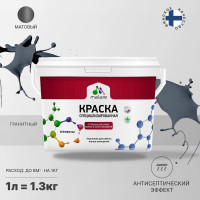 Краска MALARE от плесени и грибка, гранитный, 1.3 кг КБСПТГРАМ0130