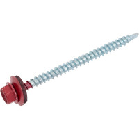 Кровельный саморез крепежная техника красный рубин, 4,8x70, ral 3003, 100 шт. 420333 БК