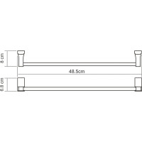 Держатель полотенец одинарный WasserKraft Лайне (Leine) K-5050