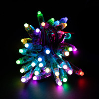 Гирлянда MAKSILED Светодиодный пиксель 50 шт, SPI, UCS1903, 12 мм, 1 LED, 5 В, 0.3 Вт, IP66, управляемый полноцветный RGB ML-1PIX-IC-RGB-SFF(1903)