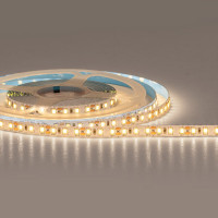 Светодиодная лента Donled 5м, 12В, IP20, 120 LED/m, 9.6Вт/м, теплый белый, 8мм, DL-R120-2835-WW