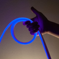 Неоновая светодиодная лента MAKSILED 5м, 8x16мм, 12В, 10.5Вт/м, 110 LED/m, IP33 (СИЛИКОН), синий, ML-NF-PR-8mm-L50-Blue