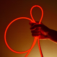 Неоновая светодиодная лента MAKSILED 5м, 6x12мм, 12В, 10.5Вт/м, 110 LED/m, IP33 (СИЛИКОН), красный, ML-NF-PR-6mm-L50-Red