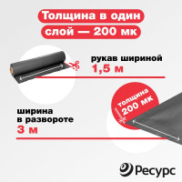 Полиэтиленовая техническая пленка Экономный садовод 3x10м арт.200 21855