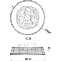 Потолочная люстра-вентилятор MANTRA indonesia mini 8225