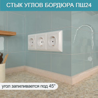 Акриловый плинтус для столешницы BNV ПШ24 180 см, бежевый 4603336100817