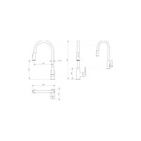 Смеситель для кухни Haiba HB73816-7 00313685