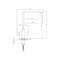 Смеситель для кухни Haiba HB76803-7, черный 00304609