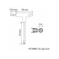 Набор ключей Torx  torx security, тип "Т", 10 шт HT1W881