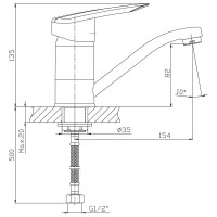 Смеситель для кухни Haiba 40к hb4507-2 547831