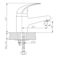 Смеситель для умывальника Haiba 40к hb1003 547799