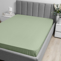 Простыня Волшебная Ночь Smoke Green на резинке, поплин, 200/200 782110