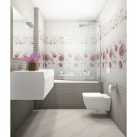 Настенная плитка Belleza Кэрол 00-00-5-10-00-11-684 бежевая с рисунком, 1 кв.м, 8 шт. СК000024112