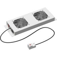 Потолочный модуль DKC 2 вентилятора с термостатом для крыши навесных 19" it-корпусов дкс серии sti шириной 600мм, ral7035 R5VSIT6002FTG