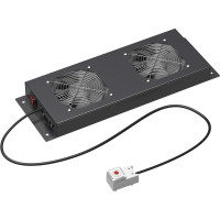 Потолочный модуль DKC 2 вентилятора с термостатом для крыши навесных и напольных 19" it-корпусов дкс серии sti/cqe шириной 600мм,ral9005 R5VSIT6002FTB