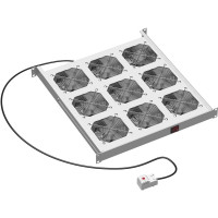 Вентиляторный модуль DKC 19" 9 вентиляторов с термостатом для 19" it-корпусов дкс серии sti/cqe, ral7035 R519VSIT9FT