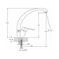 Смеситель для кухни Haiba хром HB4116