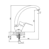 Смеситель для кухни Haiba хром HB4163