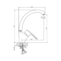 Смеситель для кухни Haiba хром HB4166