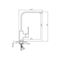 Смеситель для кухни Haiba черный HB70615-7