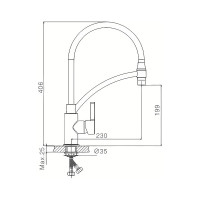 Смеситель для кухни Haiba хром HB72505