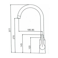 Смеситель для кухни Haiba черный HB70652-7