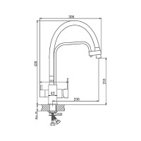 Смеситель для кухни Haiba черный HB76615-7