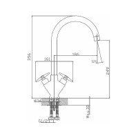 Смеситель для кухни Haiba с гайкой, хром HB4099