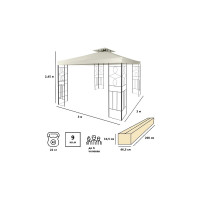 Садовый тент Green glade 3x3м, полиэстер 43301