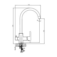 Смеситель для кухни Haiba с подключением фильтра, белый/хром HB76805-8