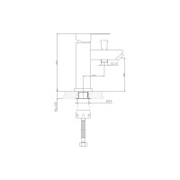 Смеситель для раковины Haiba с гигиеническим душем, сталь HB12801