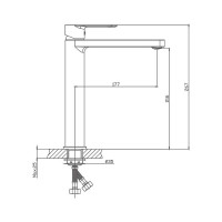 Смеситель для раковины Haiba высокий, хром HB11617