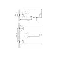 Смеситель для ванны Haiba черный HB60652-7