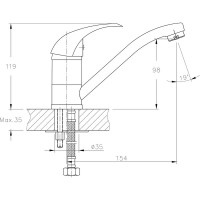 Смеситель для кухни Haiba 35к hb4515 547792
