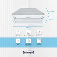 Полностью встраиваемая вытяжка De'Longhi COSETTA 708 BB V77955371