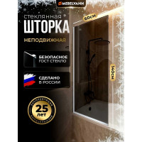 Стеклянная шторка на ванну Mebelvann 1400x600 SILVER BEN_403_SL_T_1400x600