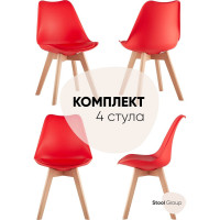 Стулья для кухни Стул Груп frankfurt v красный, 4 шт. Y863-V seat red BOX