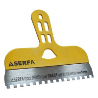 Шпатель Serfa зубчатый с пластиковой ручкой 25 см 8x8 916