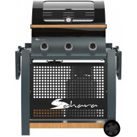 Газовый гриль-барбекю Sahara "S350" 3 горелки + боковая полка и смотровое окном 5391535340750