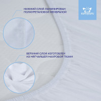 Наматрасник KUPU-KUPU VIOLETT AQUA с бортом 90x200x30 см PVA-90