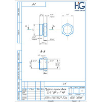 Муфта переходная HG 3/4" ВР х 1" НР 1898398
