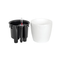 Кашпо IDEA АНФА D180 мм с вставкой и с автополивом, белый М 3231