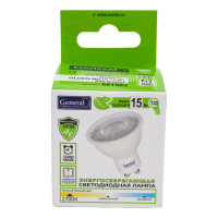 Лампа светодиодная General Lighting Systems GLDEN-MR16-DIF-15-230-GU10-2700 Dif 30 661582