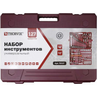 Универсальный набор инструмента THORVIK TS127 1/4", 1/2"DR, 127 предметов 054014